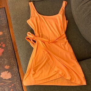 Amazon Vibrant Orange Athletic Mini Dress Size Large